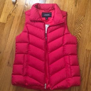 BNWT pink Lands’End Down Puffer Vest